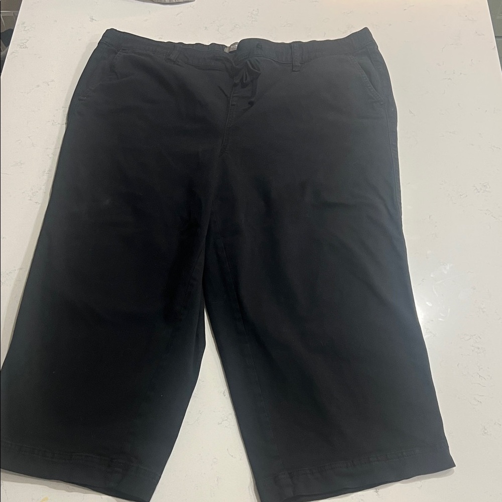 Black Casual Capris
